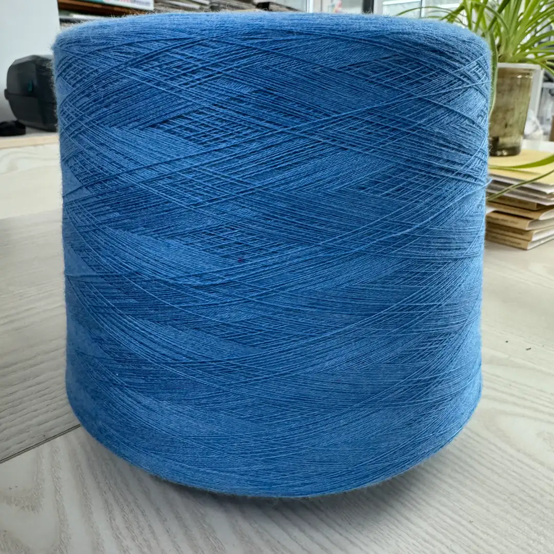 China Yarn for Ladies Vest (Sweater),Men’s Vest (Sweater),Open Cardigan (Sweater),Half-Zipper Cardigan (Sweater),Crew Neck Pullover (Sweater),Crop Top Pullover (Sweater) Semi-Worsted Spun Regular Yarn Viscose Acrylic Wool Blue color buy from China wholesaler bulk order at wholesale price free worldwide shipping Alibaba