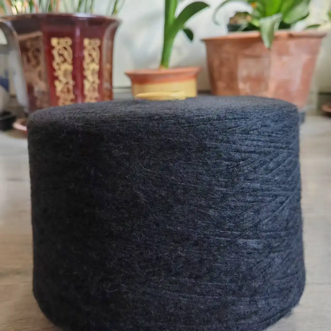 China Yarn for Open Waistcoat,Fringe Jacket,Double-Breasted Coat,Men's Single Pocket Stand Collar Zipper Jacket Air Spun Yarn Fancy Yarn Polyester Recycled Polyester Nylon Wool Black color buy from China wholesaler bulk order at wholesale price free worldwide shipping Alibaba