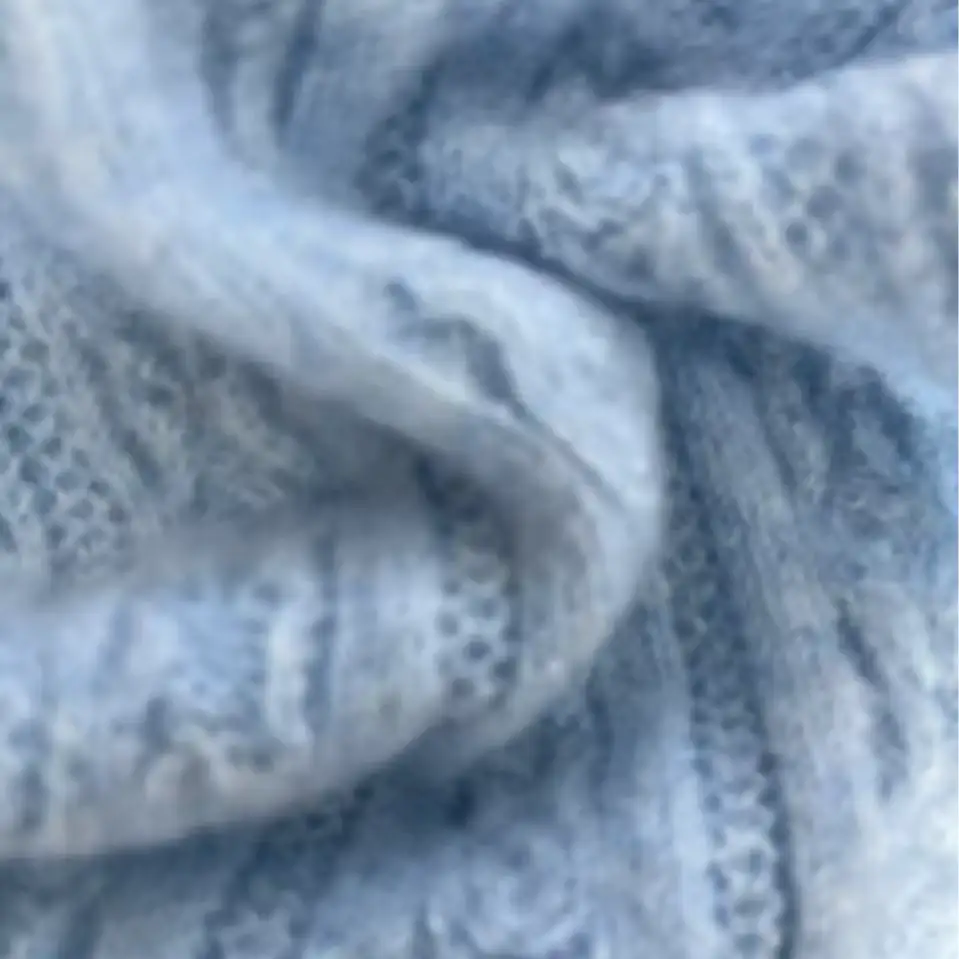 China Yarn for Round Neck Pullover (Sweater),Hoodie  (Sweater),Dresses (Pullover) (Sweater),Tie-Front Top (Sweater) Mossy Yarn Fancy Yarn Polyester Graphene Acrylic Elastane Wool blue color buy from China wholesaler bulk order at wholesale price free worldwide shipping Alibaba