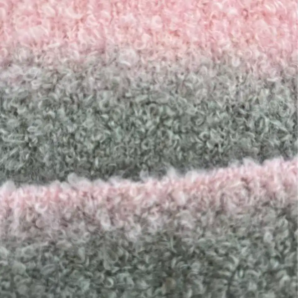 China Yarn for Open Cardigan (Sweater),Hoodie  (Sweater),Dresses (Pullover) (Sweater),Tie-Front Top (Sweater),Scallop Trims Cardigan (Sweater) Boucle Yarn Fancy Yarn Recycled Polyester Acrylic Polyester Wool Elastane PINK+gray color buy from China wholesaler bulk order at wholesale price free worldwide shipping Alibaba