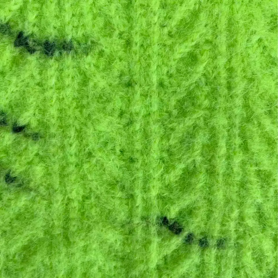 China Yarn for Hoodie  (Sweater),Dresses (Pullover) (Sweater),Roll Neck Jumper (Sweater),Kids Ruffled Edge Jumper (Sweater) Mossy Yarn Fancy Yarn Polyester Nylon Wool Elastane Green color buy from China wholesaler bulk order at wholesale price free worldwide shipping Alibaba