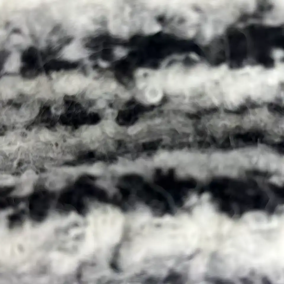 China Yarn for Open Cardigan (Sweater),Half-Zipper Cardigan (Sweater),Round Neck Pullover (Sweater) Boucle Yarn Fancy Yarn Recycled Polyester Polyester Acrylic Wool Alpaca Elastane White+BLACK color buy from China wholesaler bulk order at wholesale price free worldwide shipping Alibaba