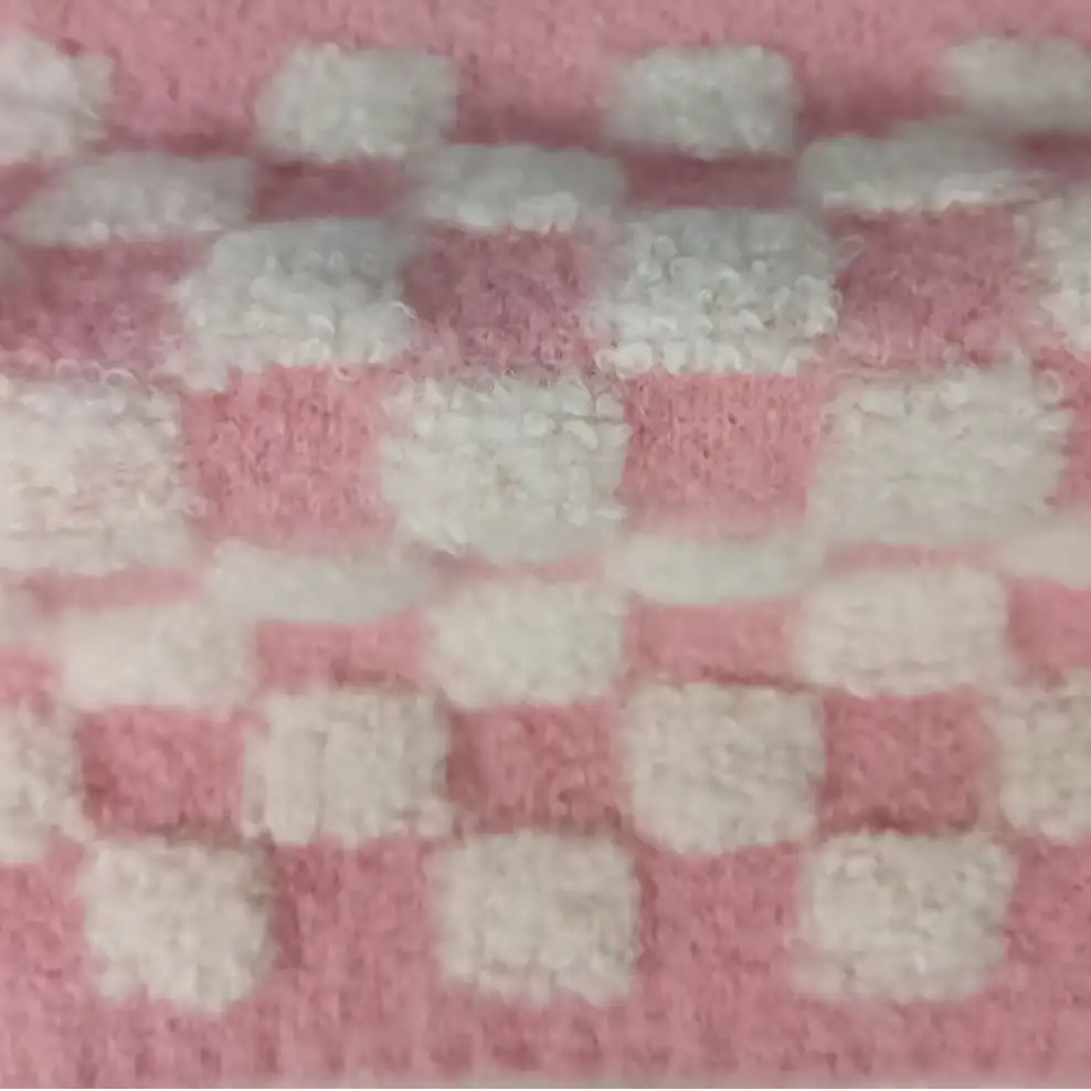 China Yarn for Ladies Vest (Sweater),Men’s Vest (Sweater),Open Cardigan (Sweater),Full-Zipper Cardigan (Sweater) Boucle Yarn Fancy Yarn Acrylic Nylon Wool Spandex Pink+White color buy from China wholesaler bulk order at wholesale price free worldwide shipping Alibaba