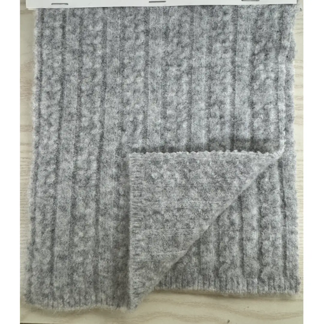 China Yarn for Ladies Vest (Sweater),Men’s Vest (Sweater),Open Cardigan (Sweater),Crew Neck Pullover (Sweater),Crop Top Pullover (Sweater),Hoodie  (Sweater) Mossy Yarn Fancy Yarn Recycled Polyester Acrylic Wool Spandex Gray color buy from China wholesaler bulk order at wholesale price free worldwide shipping Alibaba