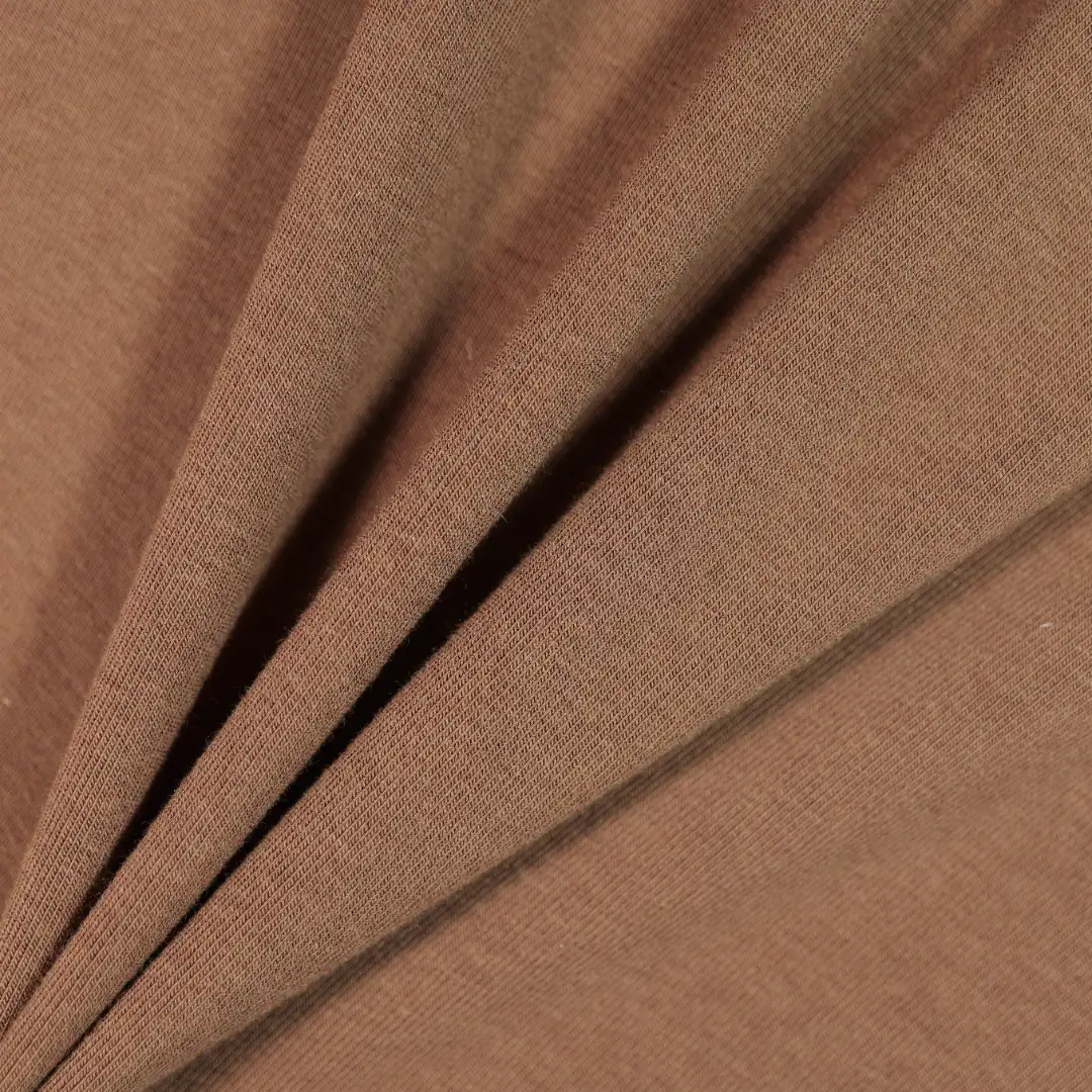 China Fabric for T-Shirt,Polo Shirt,Loungewear Fleece Knit Fabric Viscose Cotton Acrylic Spandex coffee color color buy from China wholesaler bulk order at wholesale price free worldwide shipping Alibaba
