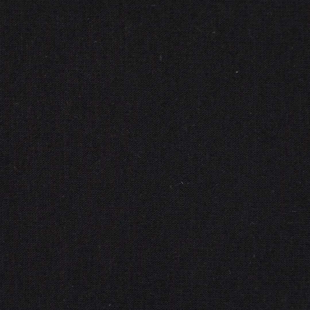 China Fabric for Hoodie Fleece Knit Fabric BCI Cotton Recycled Polyester Spandex black color buy from China wholesaler bulk order at wholesale price free worldwide shipping Alibaba