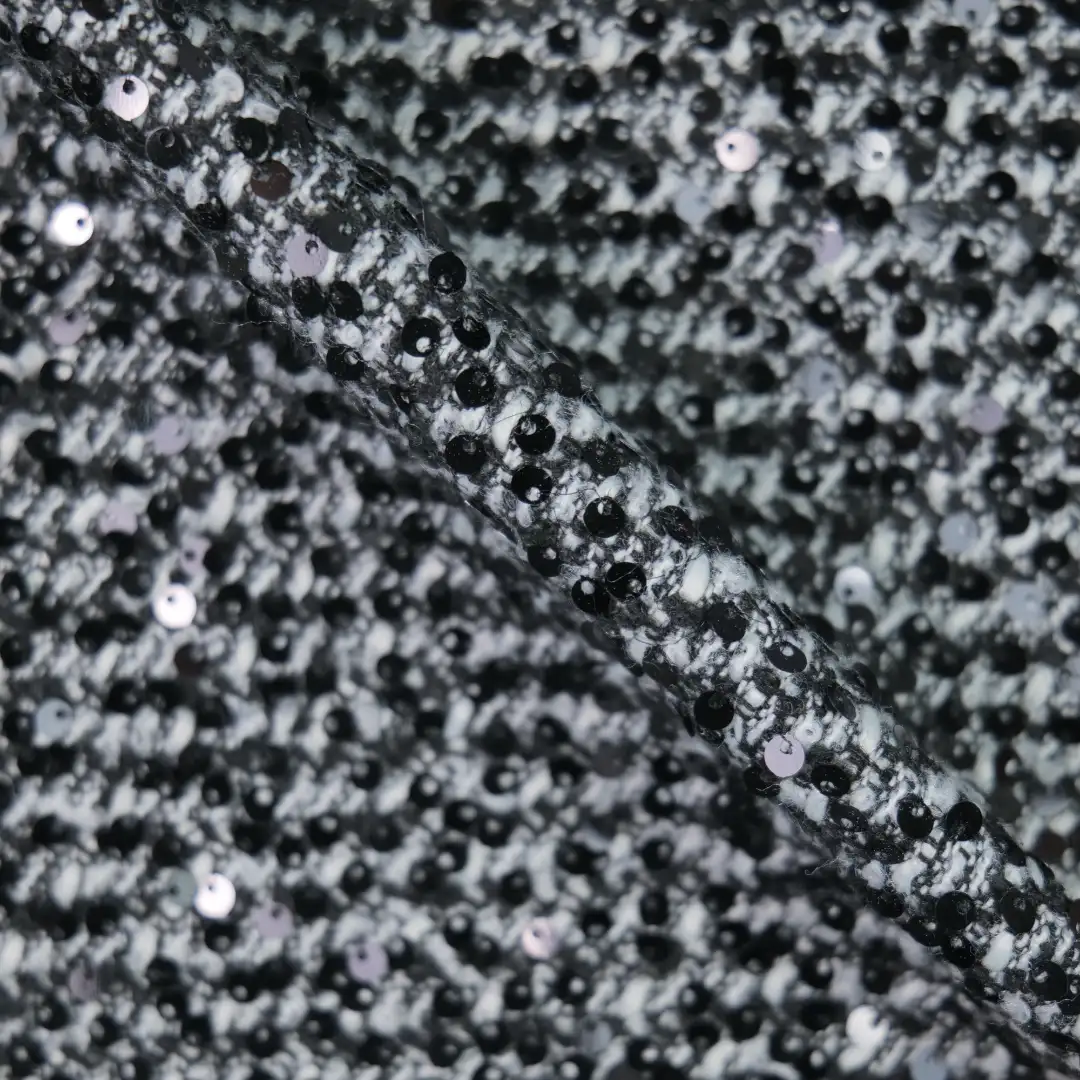 China Fabric for Skirt,Overcoat,Open Cardigan (Sweater) Chanel-Style Fabric Woolen Polyester dark grey color buy from China wholesaler bulk order at wholesale price free worldwide shipping Alibaba