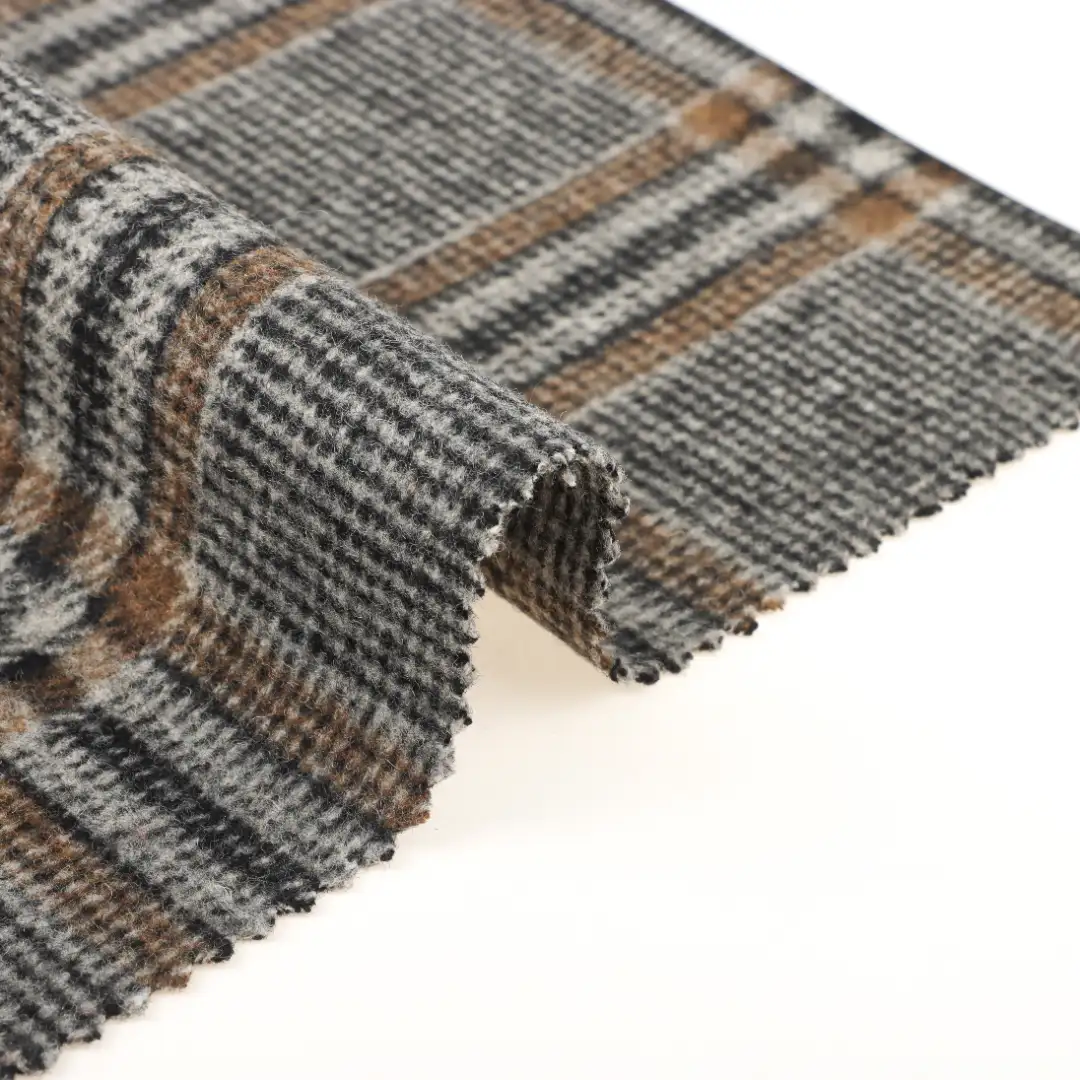 China Fabric for Jackets,Trench Coat,Overcoat Melton Woolen Polyester Wool check color buy from China wholesaler bulk order at wholesale price free worldwide shipping Alibaba