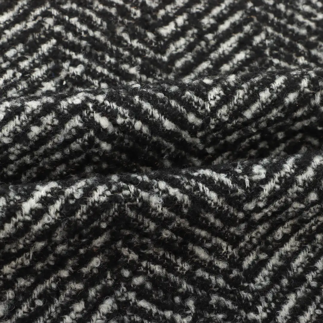 China Fabric for Jackets,Trench Coat,Overcoat Woolen Herringbone Woolen Other Wool Black color buy from China wholesaler bulk order at wholesale price free worldwide shipping Alibaba