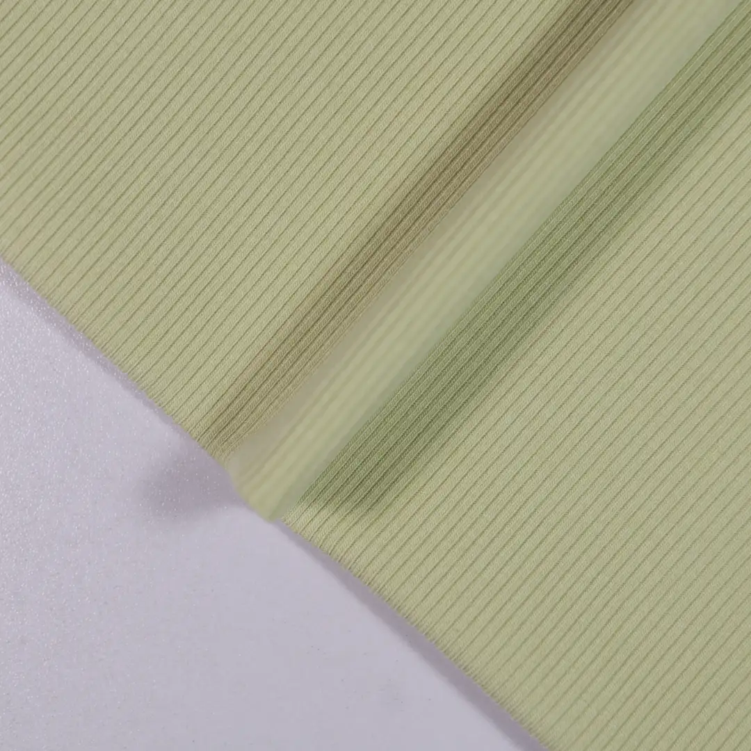 China Fabric for T-Shirt,Skirt,Long Sleeve Base Layer Top Rib Knit Fabric Cotton Rayon Spandex green color buy from China wholesaler bulk order at wholesale price free worldwide shipping Alibaba