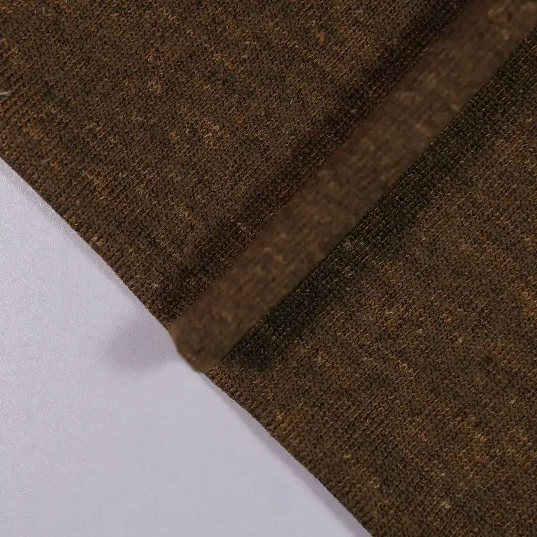 China Fabric for Ladies Vest (Sweater),Open Cardigan (Sweater),Long Sleeve Base Layer Top Hacci Knit Fabric Polyester Linen Spandex coffee color buy from China wholesaler bulk order at wholesale price free worldwide shipping Alibaba