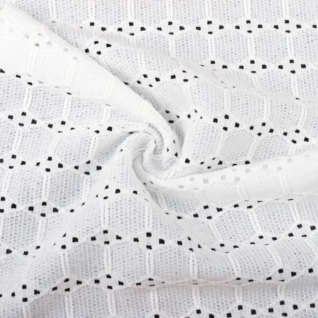 China Fabric for Shirt,Tank Top,Blouse,Skirt,Shorts Lace Knit Fabric Polyester Spandex white color buy from China wholesaler bulk order at wholesale price free worldwide shipping Alibaba