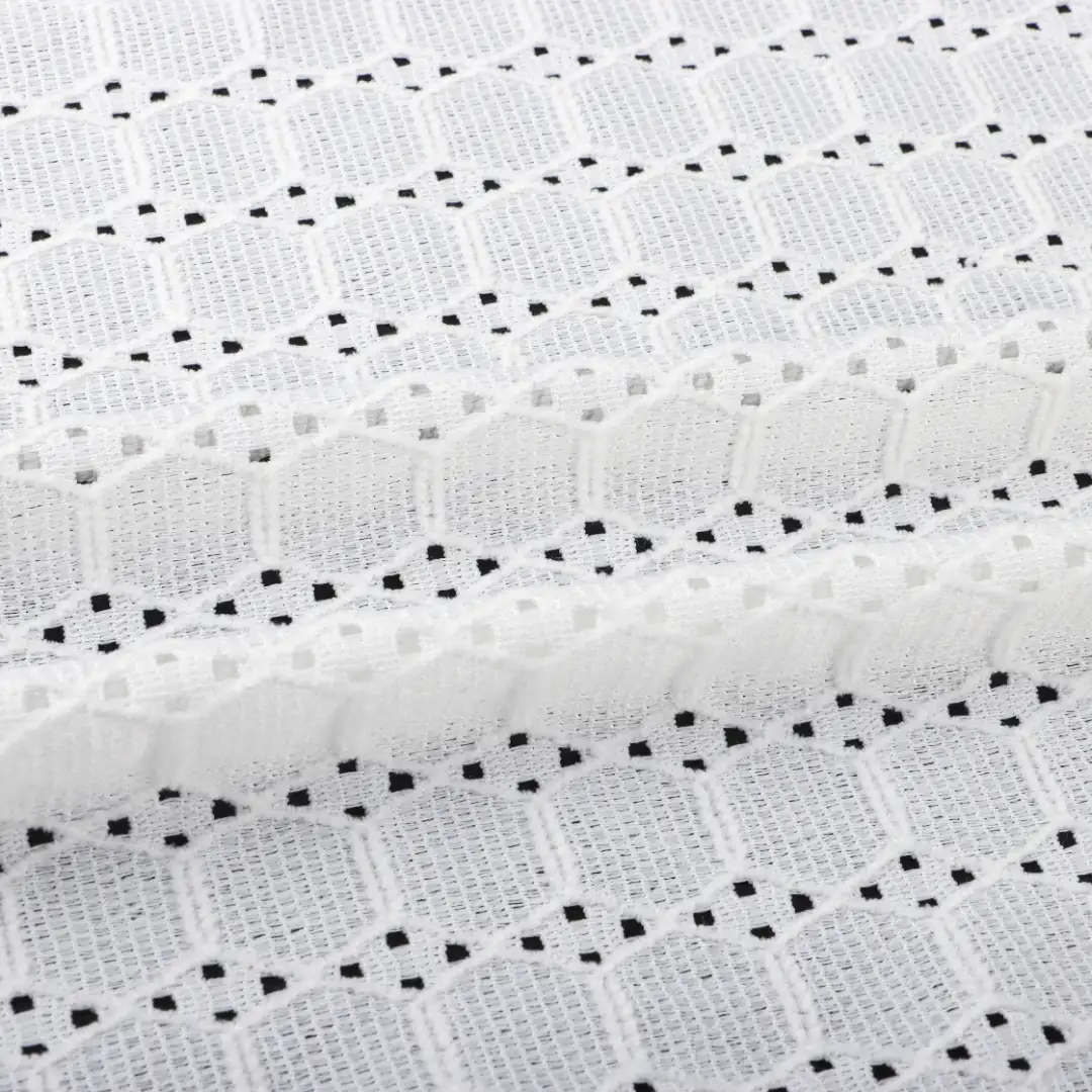 China Fabric for Shirt,Tank Top,Blouse,Skirt,Shorts Lace Knit Fabric Polyester Spandex white color buy from China wholesaler bulk order at wholesale price free worldwide shipping Alibaba