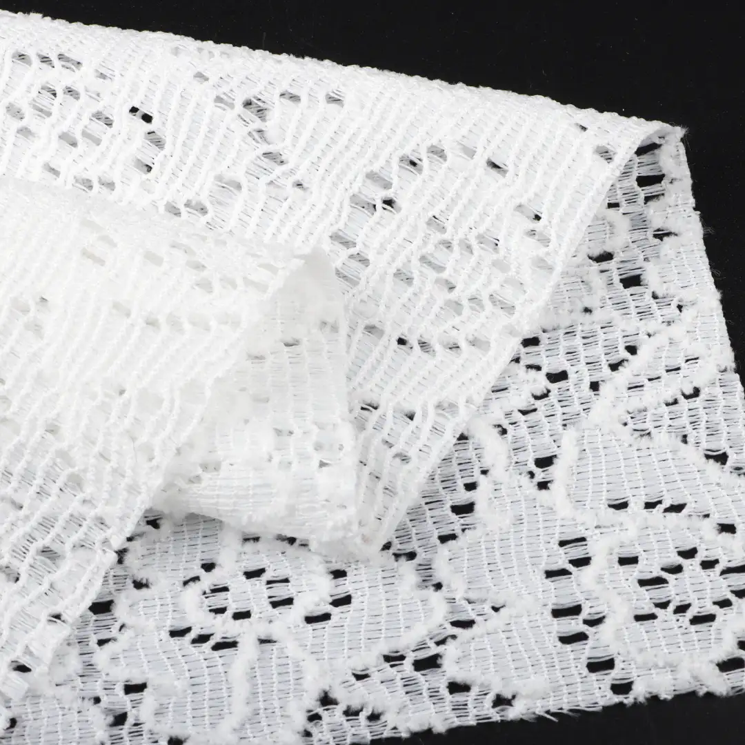 China Fabric for Shirt,Tank Top,Blouse,Skirt,Shorts Lace Knit Fabric Polyester Spandex white color buy from China wholesaler bulk order at wholesale price free worldwide shipping Alibaba