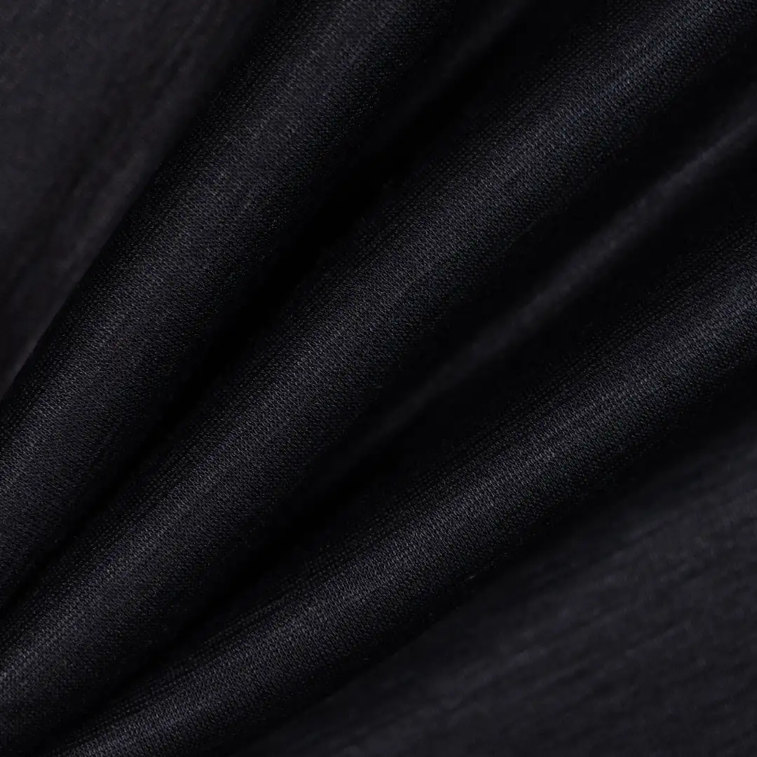 China Fabric for T-Shirt Rib Knit Fabric Polyester black color buy from China wholesaler bulk order at wholesale price free worldwide shipping Alibaba