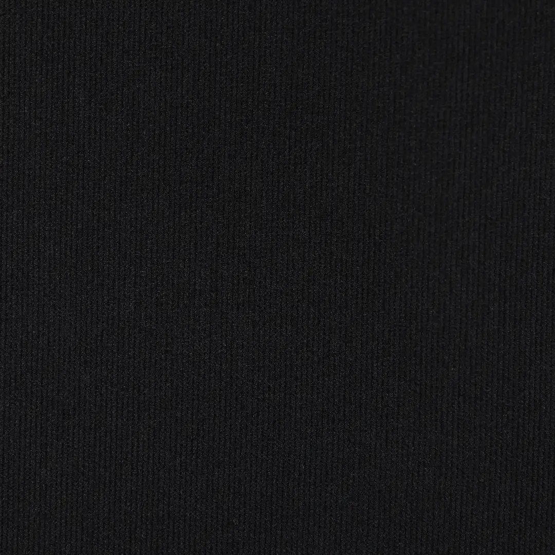 China Fabric for T-Shirt Rib Knit Fabric Polyester black color buy from China wholesaler bulk order at wholesale price free worldwide shipping Alibaba