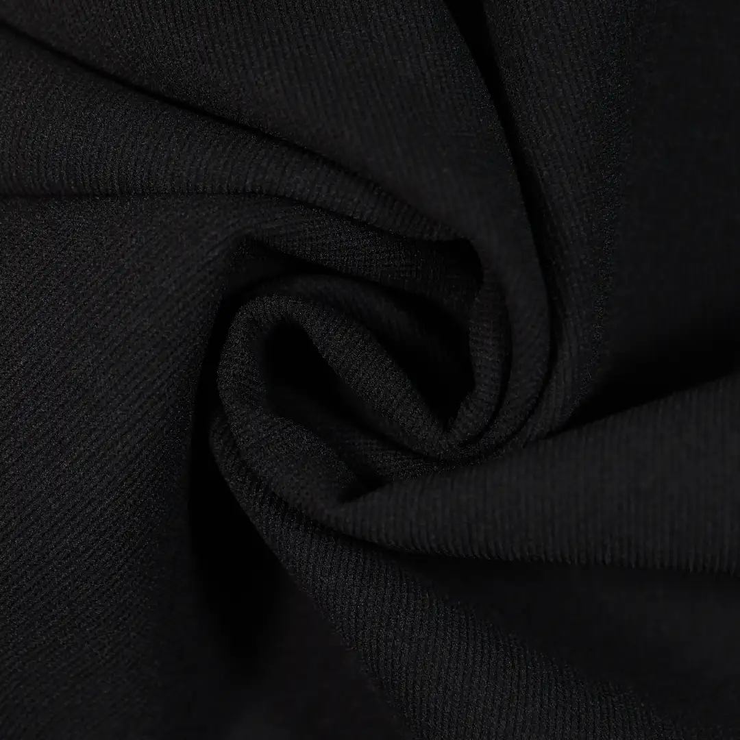 China Fabric for T-Shirt Rib Knit Fabric Polyester black color buy from China wholesaler bulk order at wholesale price free worldwide shipping Alibaba