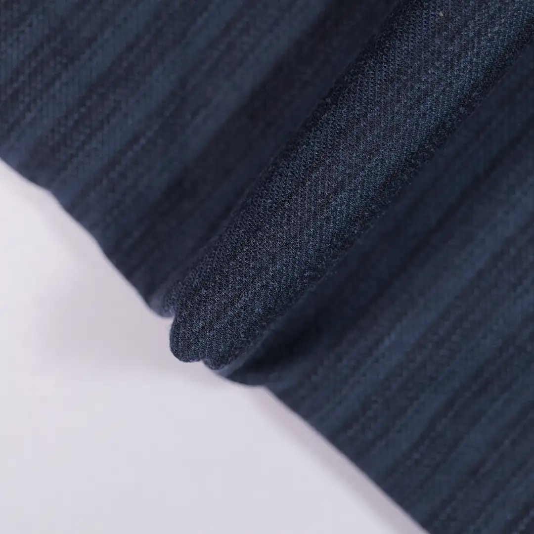 China Fabric for T-Shirt,Skirt,Shorts Rib Knit Fabric Polyester dark blue color buy from China wholesaler bulk order at wholesale price free worldwide shipping Alibaba