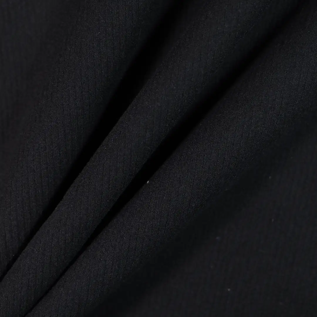 China Fabric for T-Shirt,Skirt,Shorts Rib Knit Fabric Polyester black color buy from China wholesaler bulk order at wholesale price free worldwide shipping Alibaba