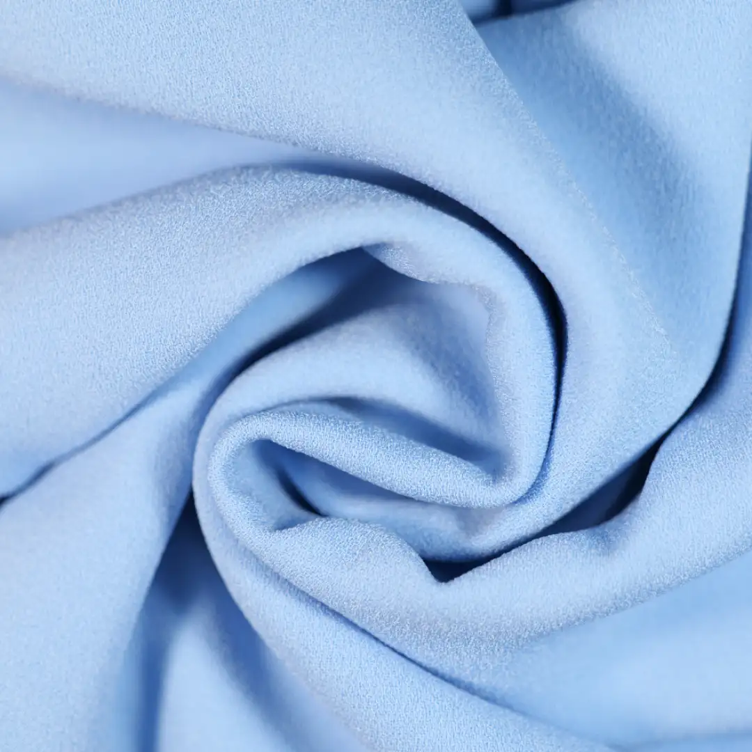 China Fabric for Skirt,Backless Beach Dress,Womens Rolled Cuff T-shirt Poplin Synthetic Woven Fabric Acetate Polyester blue color buy from China wholesaler bulk order at wholesale price free worldwide shipping Alibaba