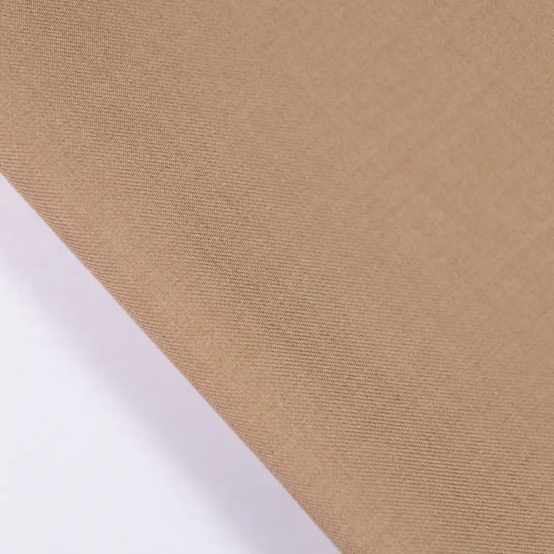 China Fabric for Blazer,Trench Coat Polyester/Rayon Twill Woven Blended Fabric Polyester Spandex coffee color buy from China wholesaler bulk order at wholesale price free worldwide shipping Alibaba