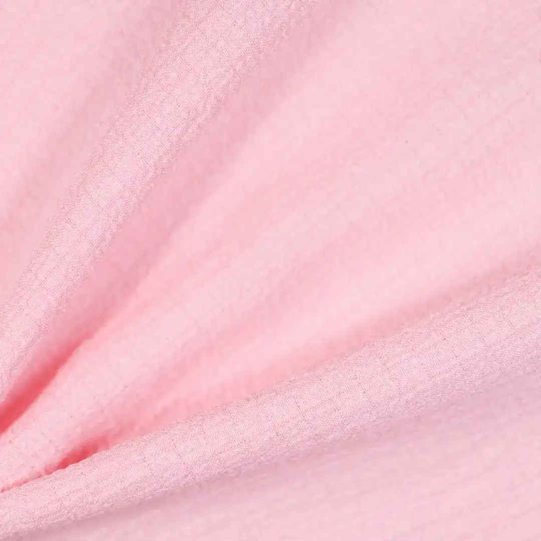 China Fabric for Backless Beach Dress,Puff Sleeve Ruched Dress,Sleeveless Corset Midi Dress Crepe Woven Blended Fabric Polyester Spandex pink color buy from China wholesaler bulk order at wholesale price free worldwide shipping Alibaba