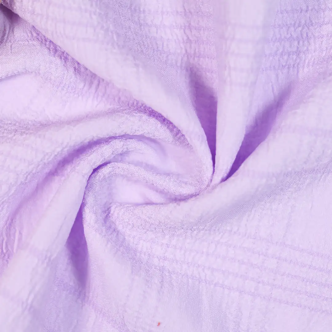 China Fabric for Gathered Strappy Mini Dress,Strap Midi Dress Crepe Woven Blended Fabric Polyester Spandex purple color buy from China wholesaler bulk order at wholesale price free worldwide shipping Alibaba