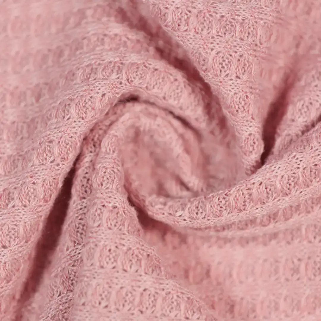 China Fabric for T-Shirt,Skirt,Backless Beach Dress Waffle Knit Fabric Polyester Spandex pink color buy from China wholesaler bulk order at wholesale price free worldwide shipping Alibaba