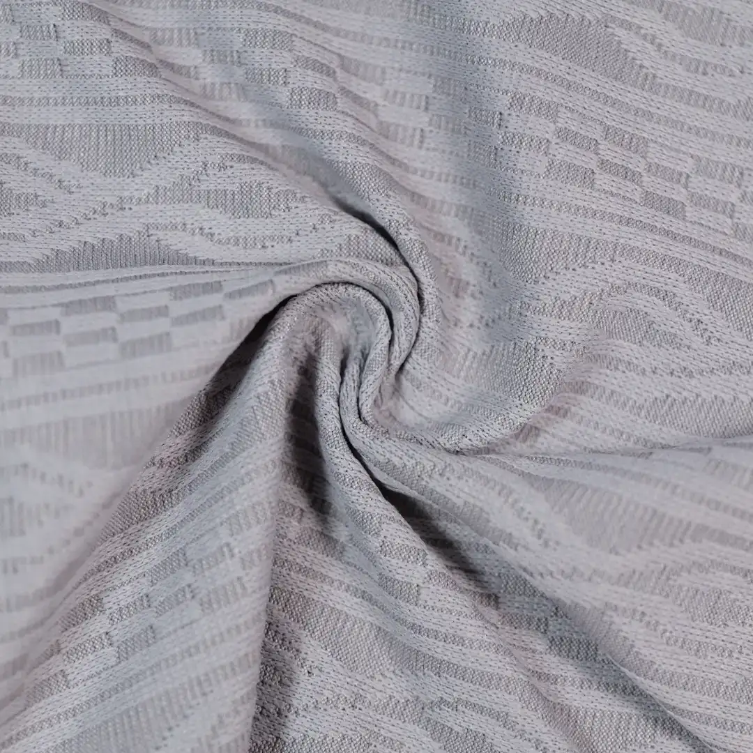 China Fabric for T-Shirt,Skirt,Long Sleeve Base Layer Top Jacquard Knit Fabric Polyester Spandex grey color buy from China wholesaler bulk order at wholesale price free worldwide shipping Alibaba