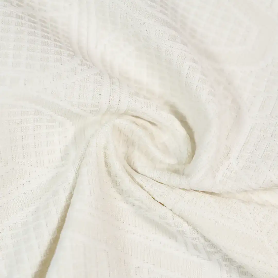 China Fabric for T-Shirt,Skirt,Long Sleeve Base Layer Top Jacquard Knit Fabric Polyester Spandex RICE color buy from China wholesaler bulk order at wholesale price free worldwide shipping Alibaba