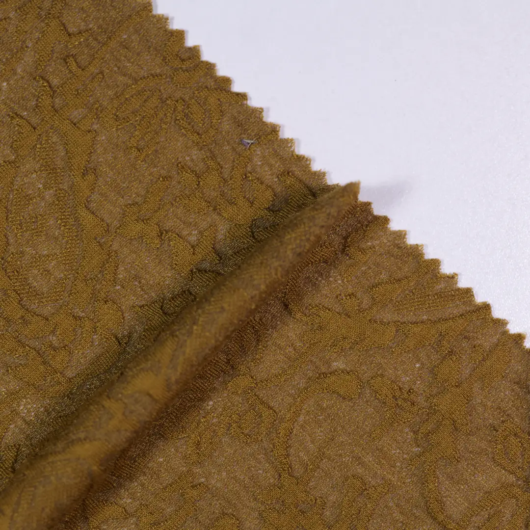 China Fabric for T-Shirt,Over Shirt,Backless Beach Dress Jacquard Knit Fabric Polyester Nylon coffee color buy from China wholesaler bulk order at wholesale price free worldwide shipping Alibaba