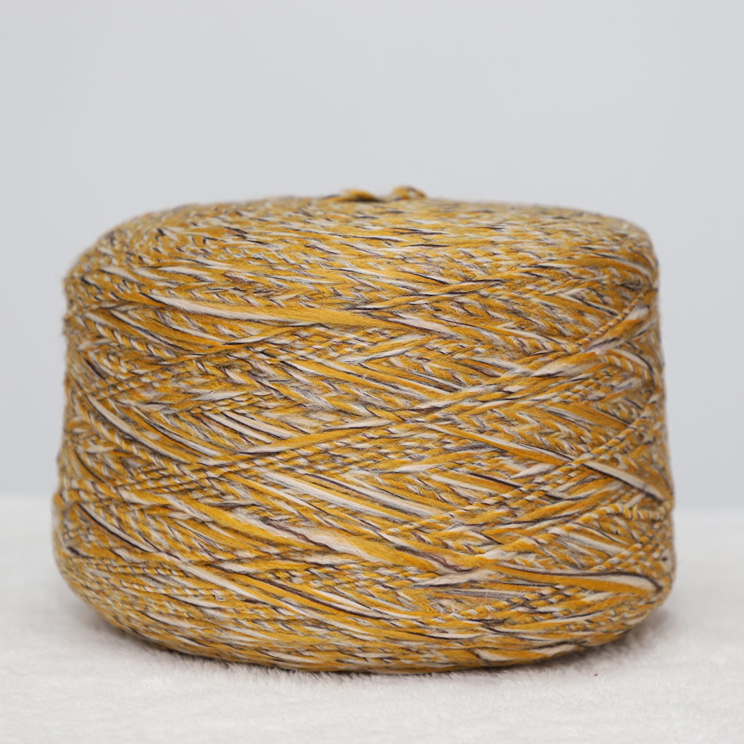 China Yarn for Knitted Jacket (Sweater),Hoodie  (Sweater),Half-Zipper Cardigan (Sweater) Roving Yarn Fancy Yarn Acrylic Recycled Polyester Wool Yellow color buy from China wholesaler bulk order at wholesale price free worldwide shipping Alibaba