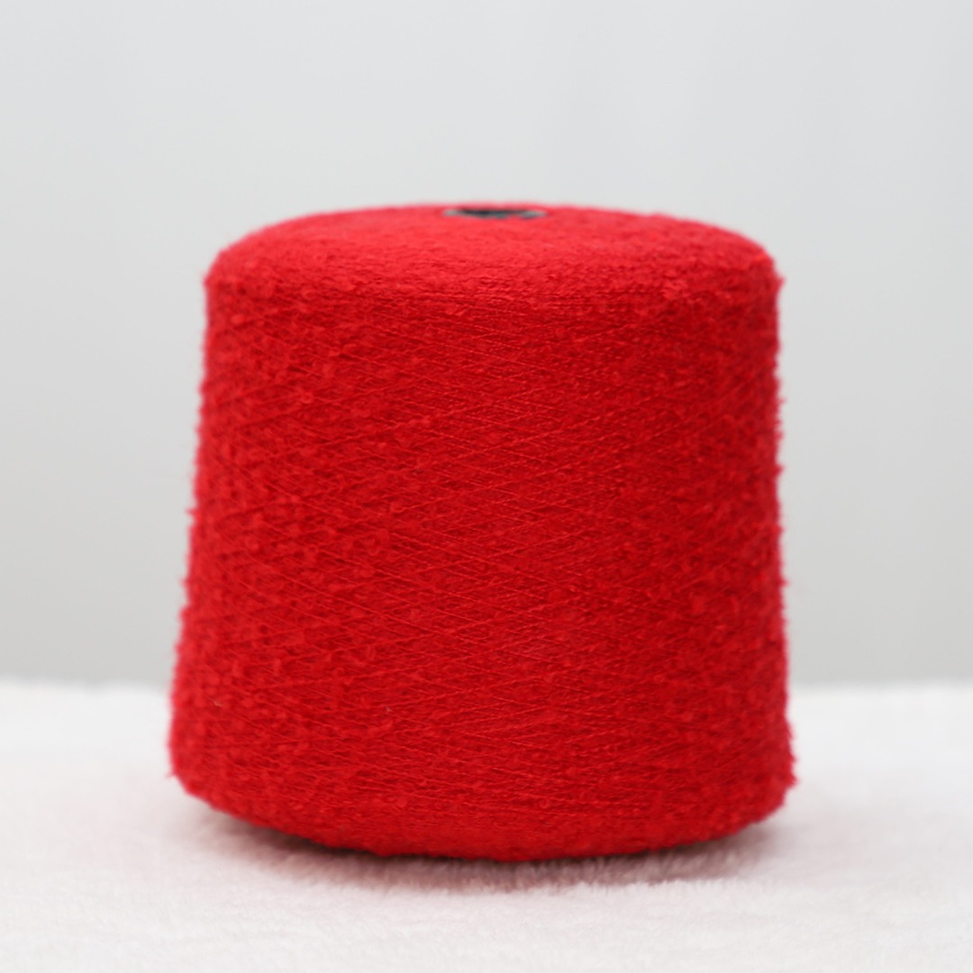 China Yarn for Dresses (Cardigan Open) (Sweater),Dresses (Cardigan Button) (Sweater),Crop Top Pullover (Sweater) Boucle Yarn Fancy Yarn Acrylic Red color buy from China wholesaler bulk order at wholesale price free worldwide shipping Alibaba
