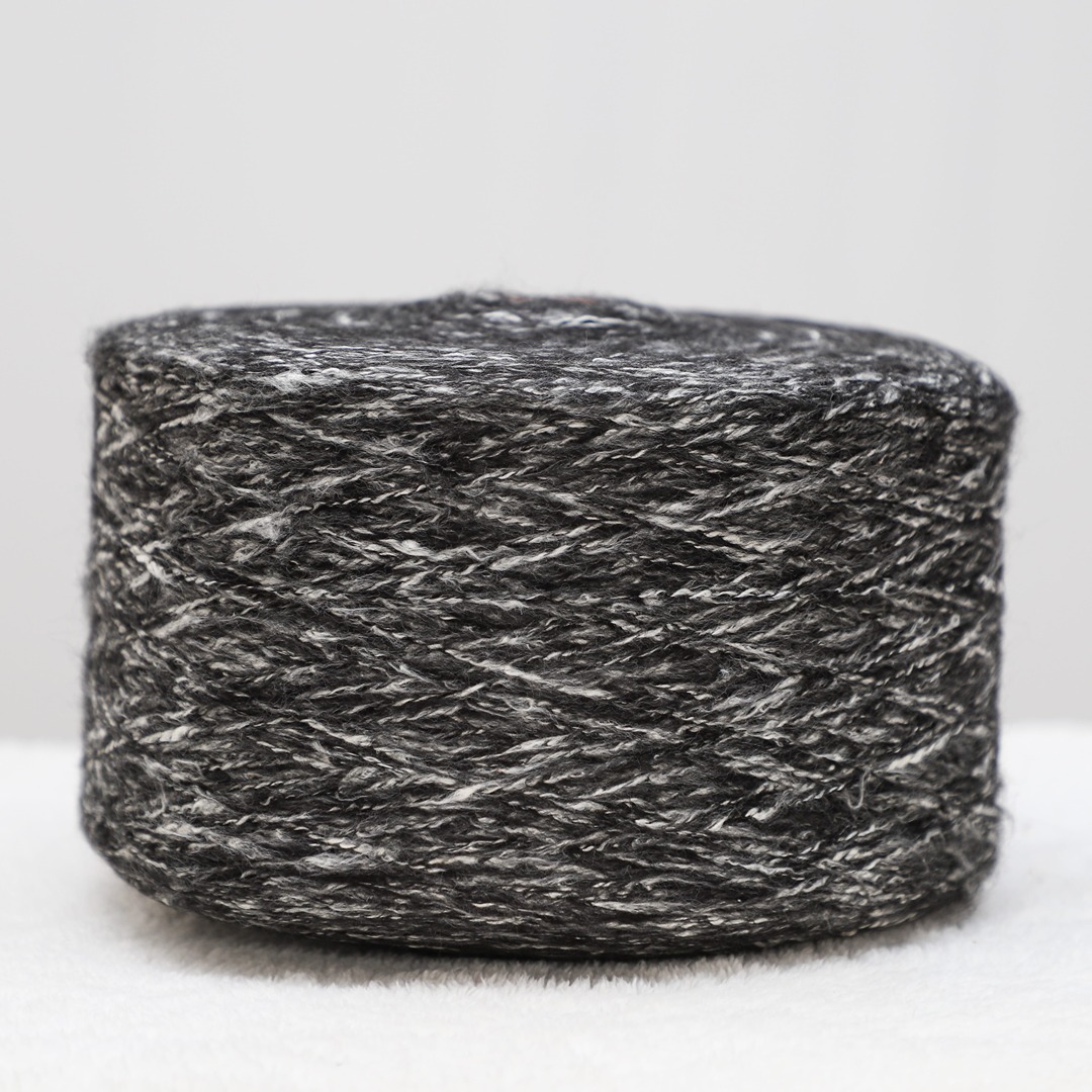 China Yarn for Knitted Jacket (Sweater),Hoodie  (Sweater),Half-Zipper Cardigan (Sweater) Mossy Yarn Fancy Yarn Acrylic BCI Cotton Polyester Black White color buy from China wholesaler bulk order at wholesale price free worldwide shipping Alibaba