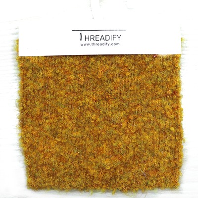 China Yarn for Crop Top Pullover (Sweater),Dresses (Cardigan Open) (Sweater) Boucle Yarn Fancy Yarn Recycled Polyester Polyester Acrylic Wool Spandex Yellow color buy from China wholesaler bulk order at wholesale price free worldwide shipping Alibaba