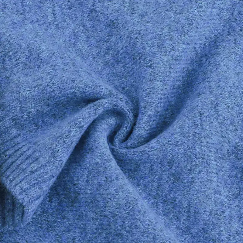 China Yarn for Open Cardigan (Sweater),Round Neck Pullover (Sweater),Hoodie  (Sweater) Mossy Yarn Fancy Yarn Recycled Polyester Polyester Nylon Blue Melange color buy from China wholesaler bulk order at wholesale price free worldwide shipping Alibaba