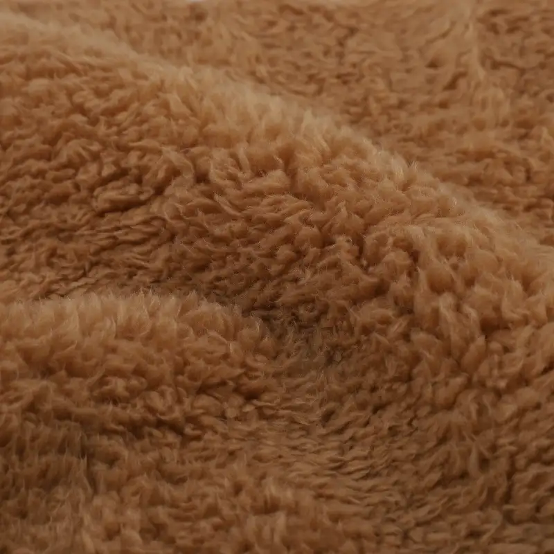 China Fabric for Overcoat,Bomber Jacket,Trench Coat Sherpa Knit Fabric Cotton Polyester Black color buy from China wholesaler bulk order at wholesale price free worldwide shipping Alibaba