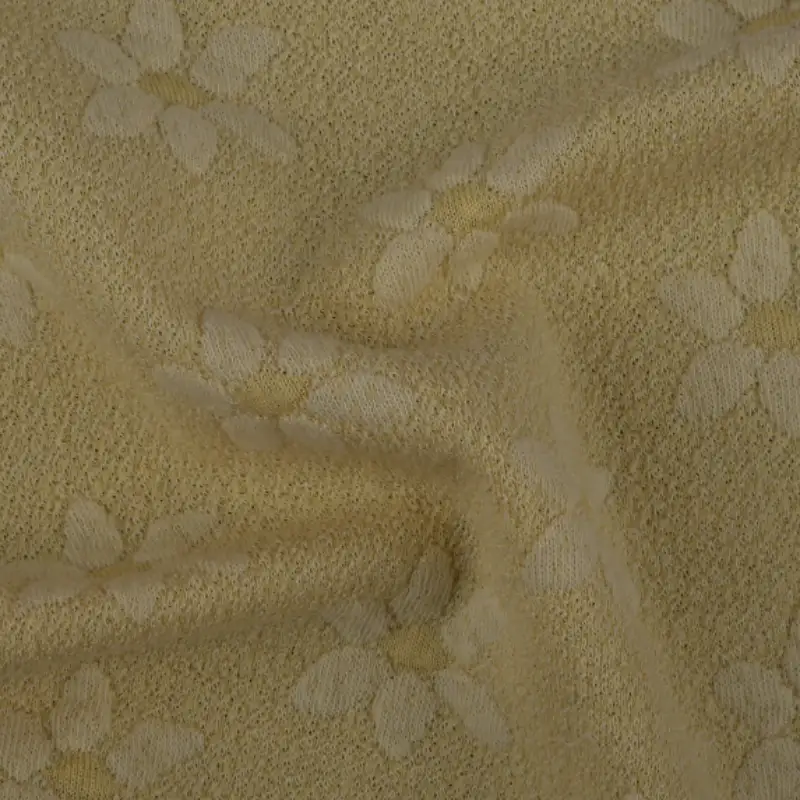 China Fabric for Waistcoat,Blazer Weft Jacquard Knit Fabric Cotton Polyester Spandex Yellow color buy from China wholesaler bulk order at wholesale price free worldwide shipping Alibaba