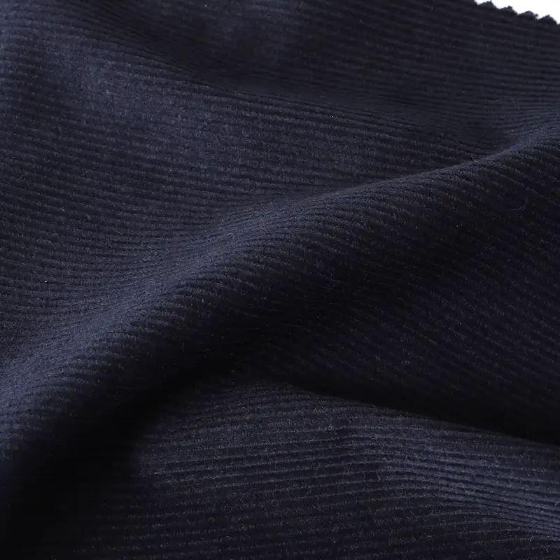 China Fabric for Blouse,Skirt,Crop Top Cotton Corduroy Natural Woven Fabric Cotton Navy color buy from China wholesaler bulk order at wholesale price free worldwide shipping Alibaba
