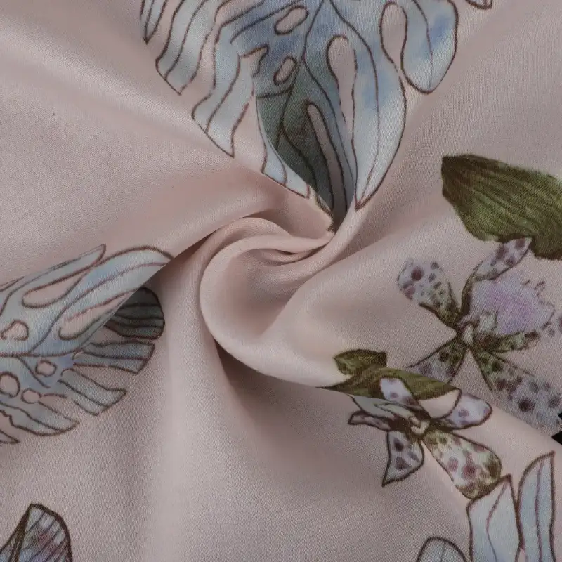 China Fabric for Blouse,Lingerie,Crop Top Polyester Satin Synthetic Woven Fabric Recycled Polyester Livaeco AOP color buy from China wholesaler bulk order at wholesale price free worldwide shipping Alibaba