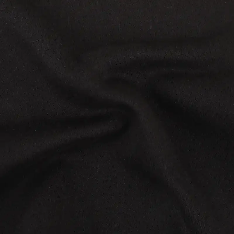 China Fabric for Hoodie,Sweatshirt,Jacket Fleece Knit Fabric Cotton Polyester Black color buy from China wholesaler bulk order at wholesale price free worldwide shipping Alibaba