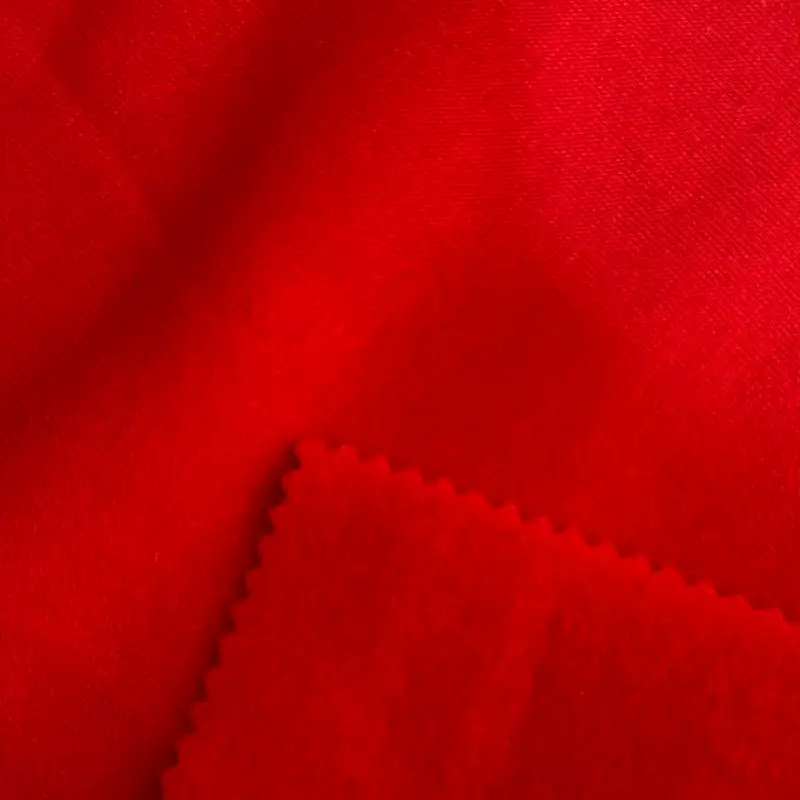 China Fabric for Hoodie,Sweatshirt,Jacket Fleece Knit Fabric Polyester Red color buy from China wholesaler bulk order at wholesale price free worldwide shipping Alibaba