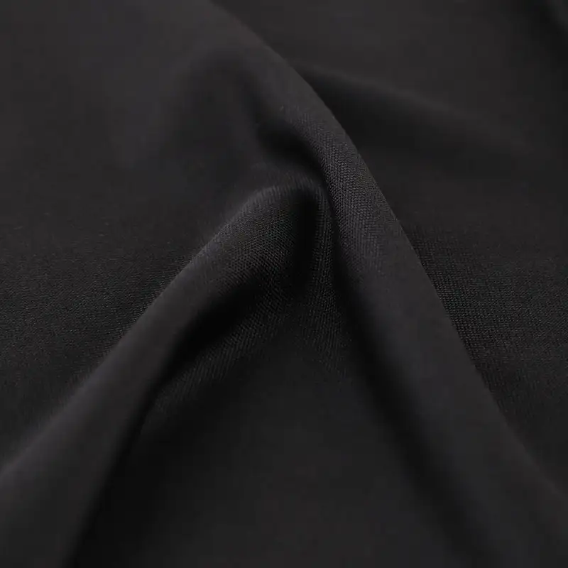 China Fabric for T-Shirt,Pajamas,Loungewear,Yoga Pants,Tracksuits Single Jersey Knit Fabric Polyester Spandex Black color buy from China wholesaler bulk order at wholesale price free worldwide shipping Alibaba