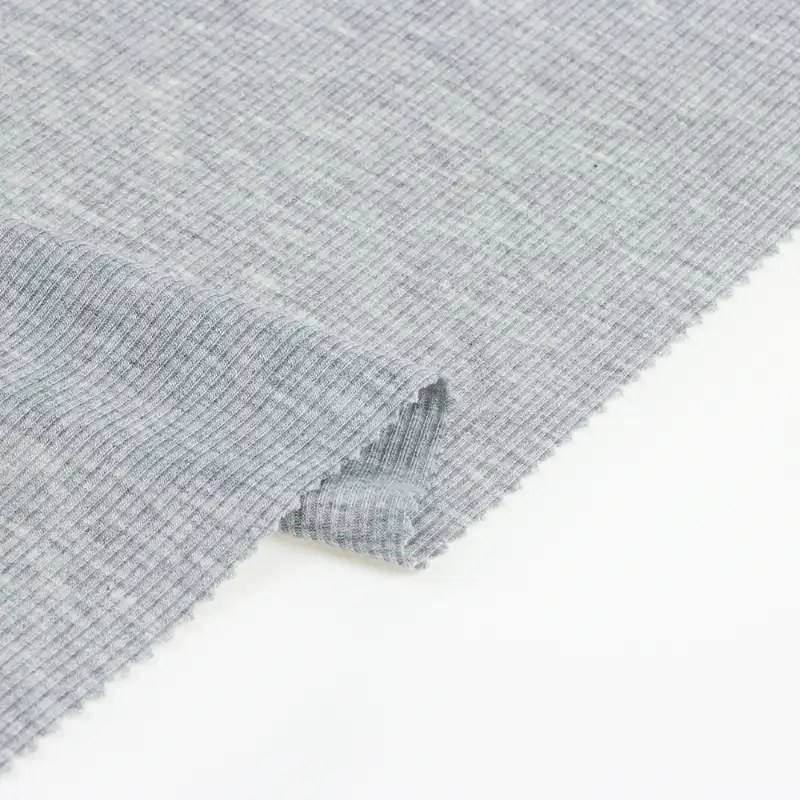 China Fabric for Tank Top,Crop Top,Hoodie Rib Knit Fabric Rayon Spandex Grey color buy from China wholesaler bulk order at wholesale price free worldwide shipping Alibaba