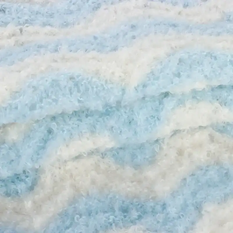 China Yarn for Half-Zipper Cardigan (Sweater),Knitted Jacket (Sweater),Knitted Trousers (Sweater) Boucle Yarn Fancy Yarn Recycled Polyester blue color buy from China wholesaler bulk order at wholesale price free worldwide shipping Alibaba