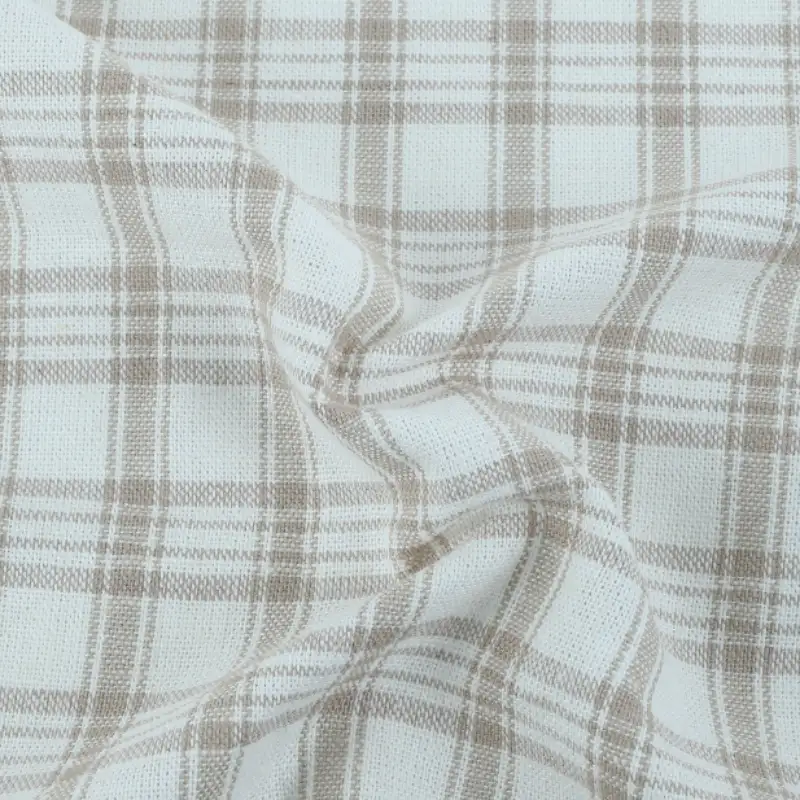 Bangladesh Fabric for Shirt,Crop Top,Skirt,Over Shirt Linen/Rayon Plain Natural Woven Fabric Cotton Linen Viscose White and Brown color buy from Bangladesh wholesaler bulk order at wholesale price free worldwide shipping Alibaba