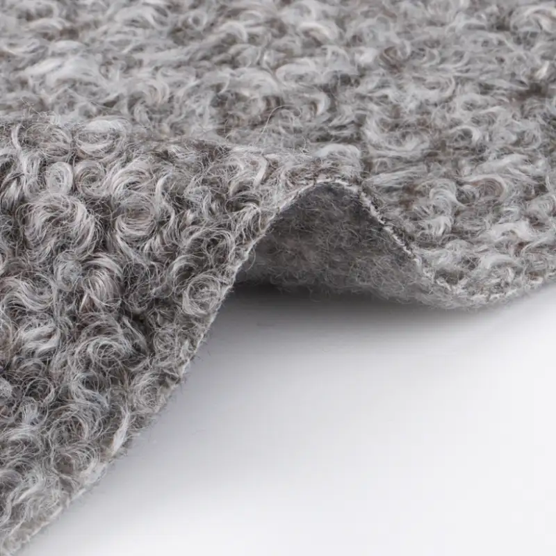 China Fabric for Blazer,Skirt,Hoodie Knit Woolen Fabric Woolen Polyester Brown color buy from China wholesaler bulk order at wholesale price free worldwide shipping Alibaba