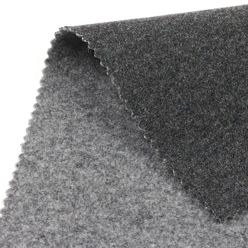 China Fabric for Blazer,Skirt,Hoodie Knit Woolen Fabric Woolen Polyester Grey color buy from China wholesaler bulk order at wholesale price free worldwide shipping Alibaba