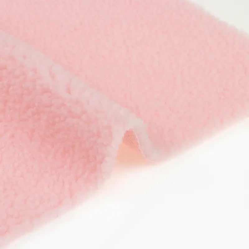 China Fabric for Trench Coat,Overcoat Sherpa Knit Fabric Polyester Pink color buy from China wholesaler bulk order at wholesale price free worldwide shipping Alibaba