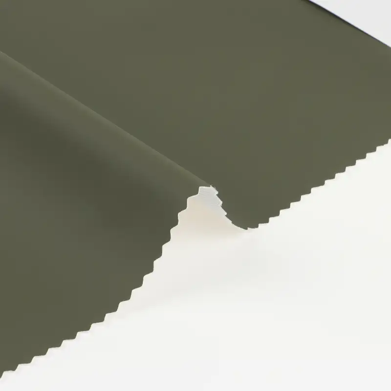 China Fabric for Blazer PU Woven Blended Fabric Polyester Olive Green color buy from China wholesaler bulk order at wholesale price free worldwide shipping Alibaba